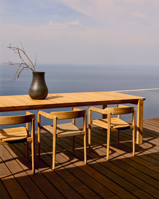 Table Icaro en bois de teck 280 x 112 cm FSC 100%