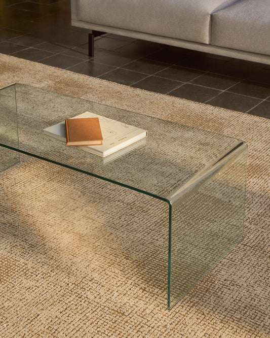 Table basse Burano en verre 110 x 50 cm