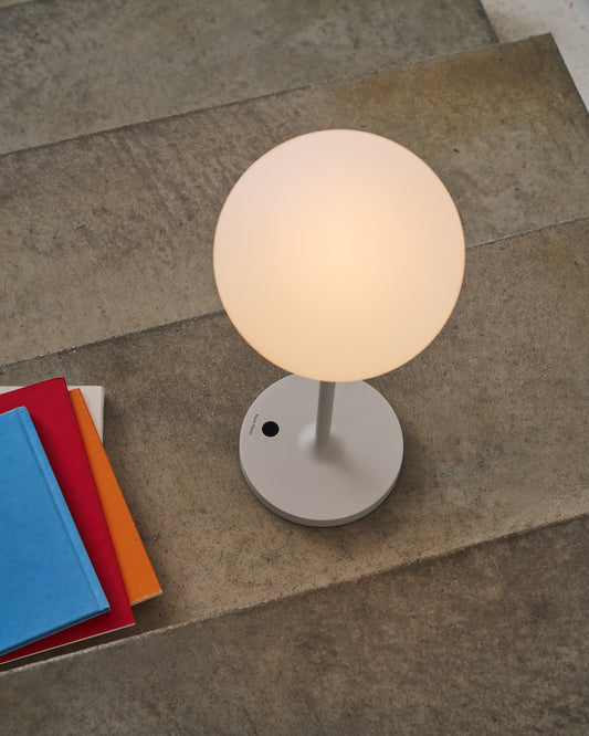 Lampe de table d'extérieure Dinesh en aluminium gris 40 cm