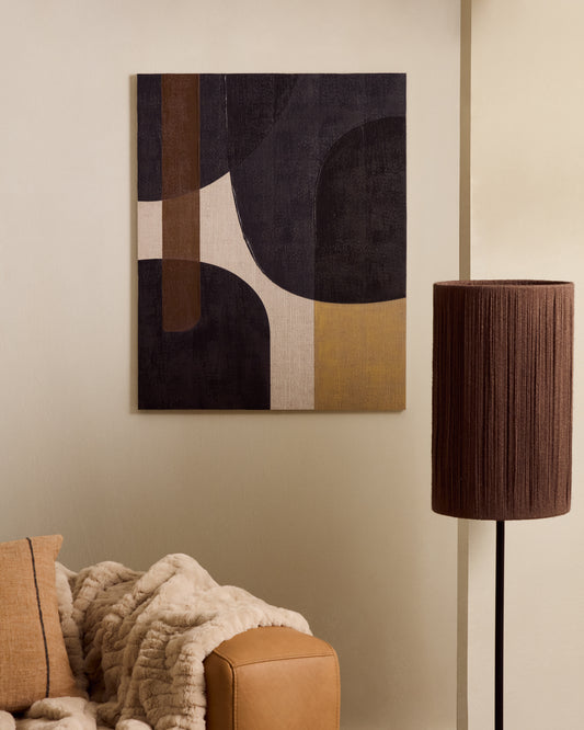 Toile abstraite Tonol marron 100 x 80 cm