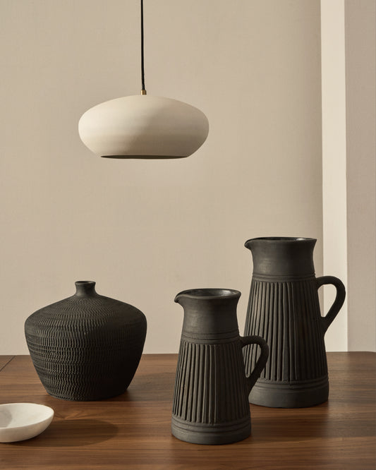 Plafonnier Inda en métal finition blanche Ø 30 cm