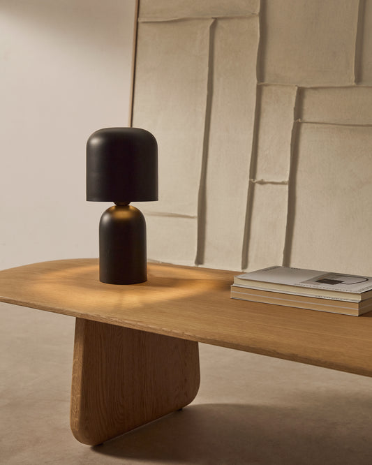 Lampe de table Monze en métal peint noir