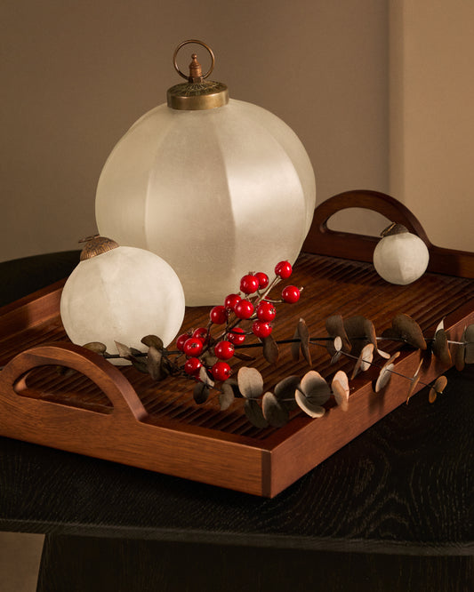 Boule de Noël Talve en verre recyclé blanc Ø 20 cm