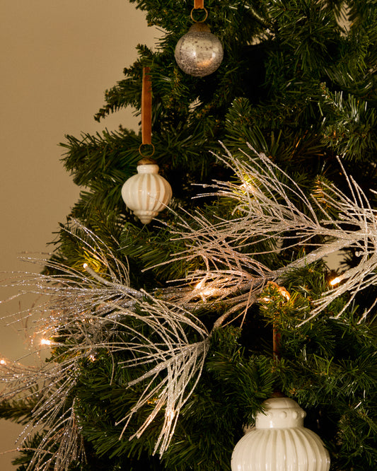 Guirlande lumineuse Teila en forme de branche argentée 180 cm