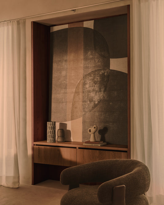 Toile abstraite Tonol marron 180 x 140 cm