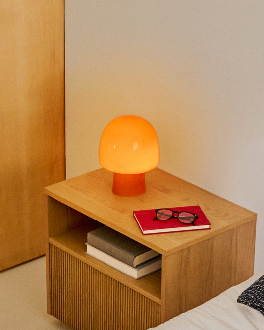 Lampe de table Reig en verre orange