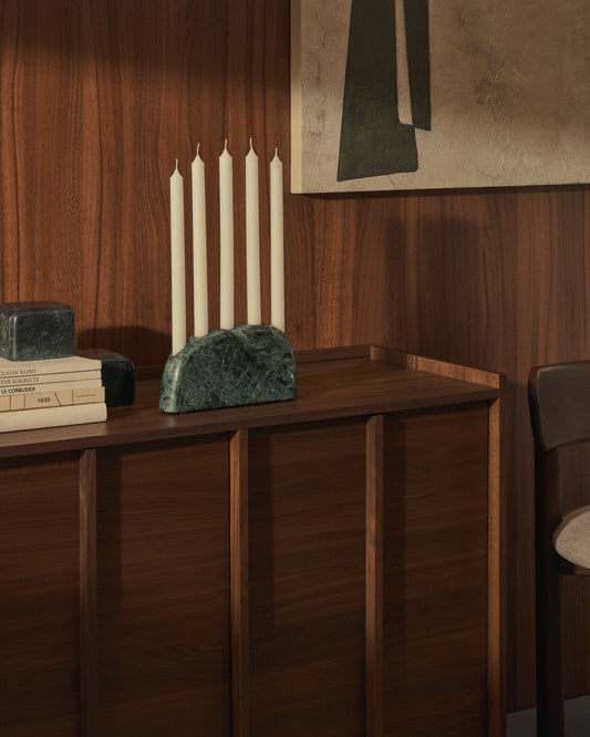 Grand chandelier Signe en marbre vert 10 cm