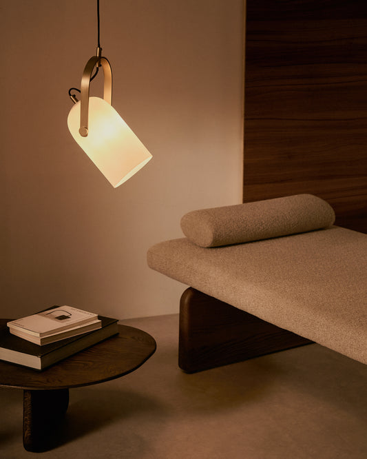 Plafonnier Reisy en verre dépoli Ø14 cm