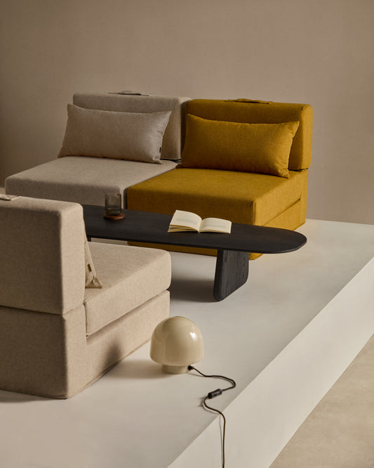 Chauffeuse convertible Arty moutarde 70 x 89 (200) cm