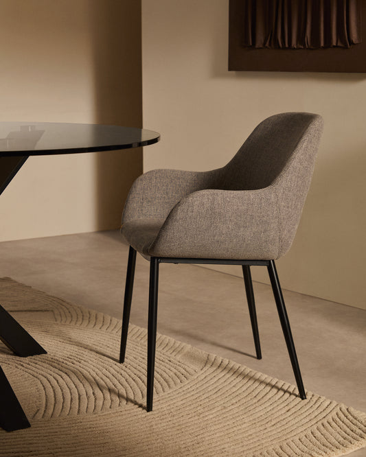 Chaise Konna gris clair