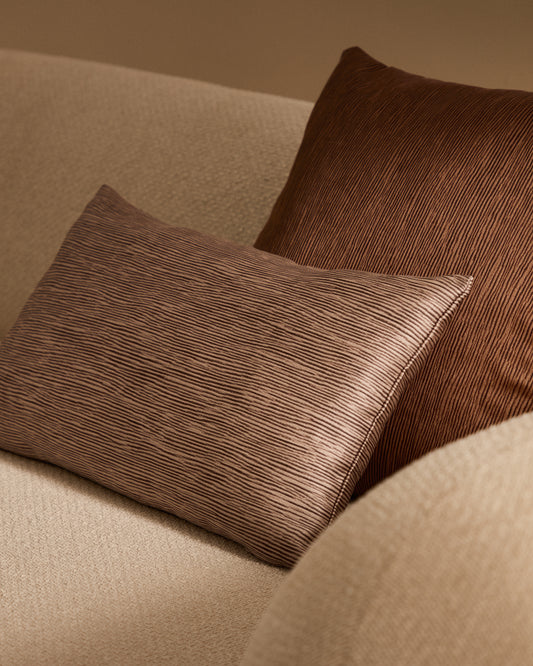 Housse de coussin Mirca structurée terracorra 50 x 30 cm