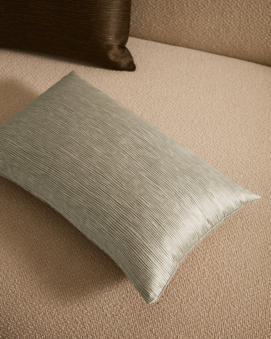 Housse de coussin Mirca structure vert 50 x 30 cm
