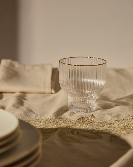 Verre Ayan en verre transparent et détail doré 23 cl