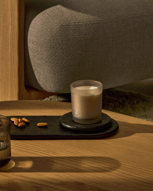 Ensemble Mabic de 2 plateaux en aluminium noir.