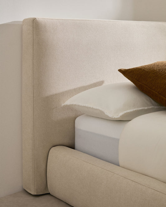 Cadre de lit déhoussable Blok écru pour matelas de 90 x 200 cm FSC Mix Credit