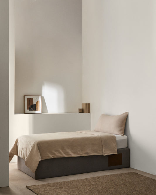 Matters ottoman bed base in grey for a 90 x 190 cm mattress