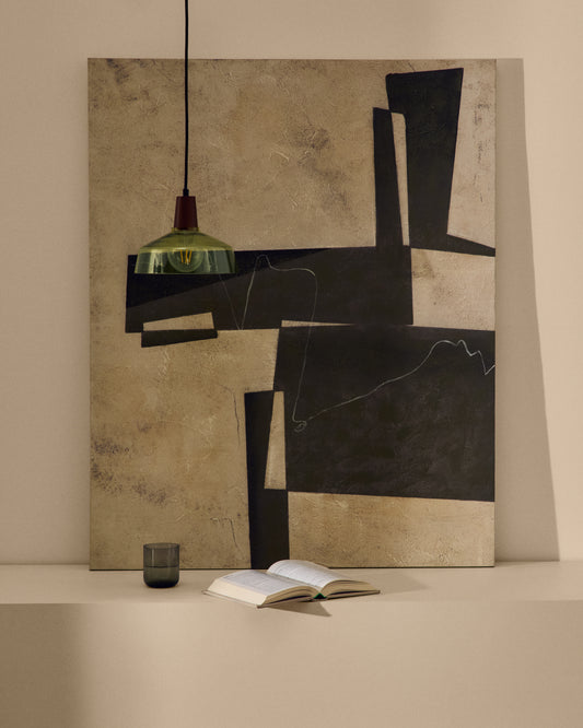 Toile abstraite Fida verte 118 x 94 cm