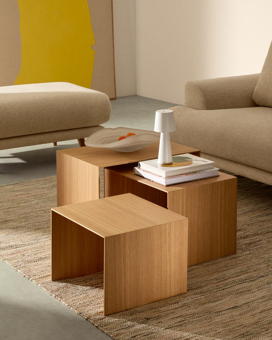 Table auxiliaire Litto en placage de chêne FSC Mix Credit 55 x 40 cm