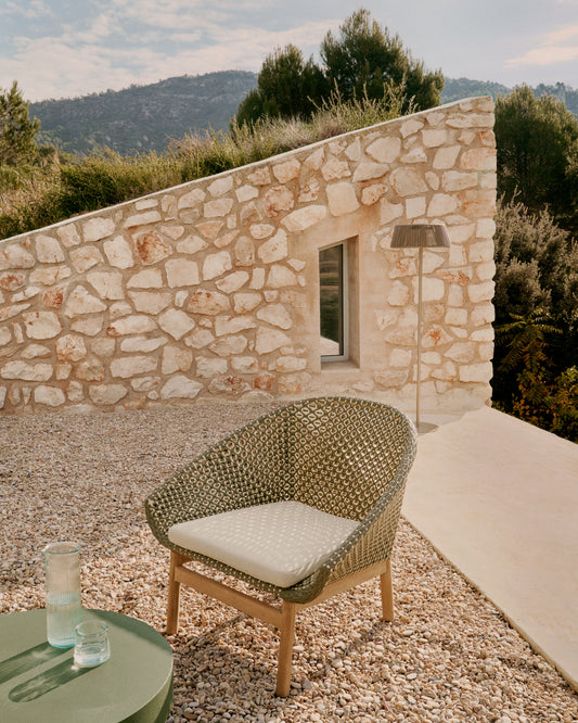 Fauteuil Olbia en rotin synthétique et bois de teck FSC 100 %