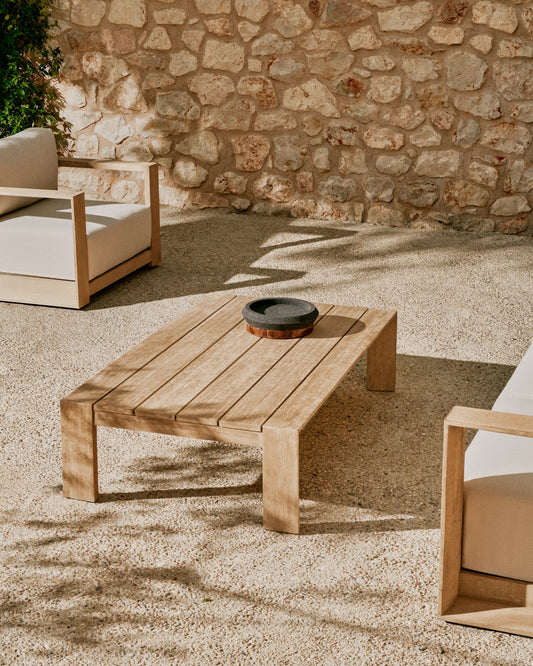 Table basse Ambra en bois d’acacia avec finition claire 82,5 x 140 cm FSC 100%