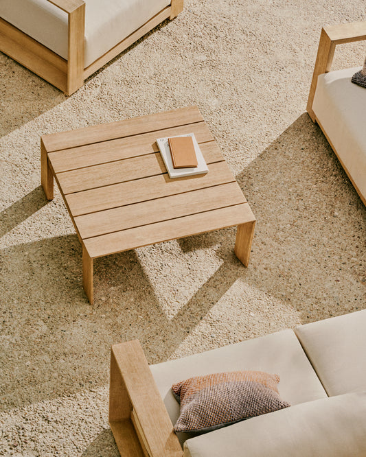 Table basse Ambra en bois d’acacia avec finition claire 82,5 x 82,5 cm FSC 100 %