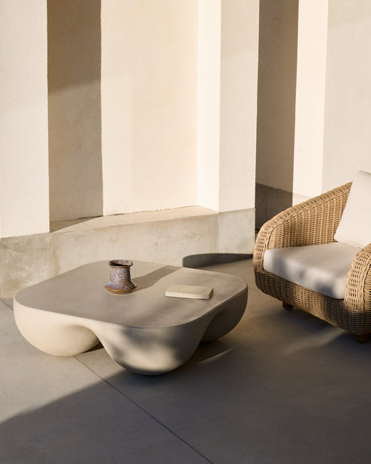 Table basse Colba en polystone 100 x 100 cm