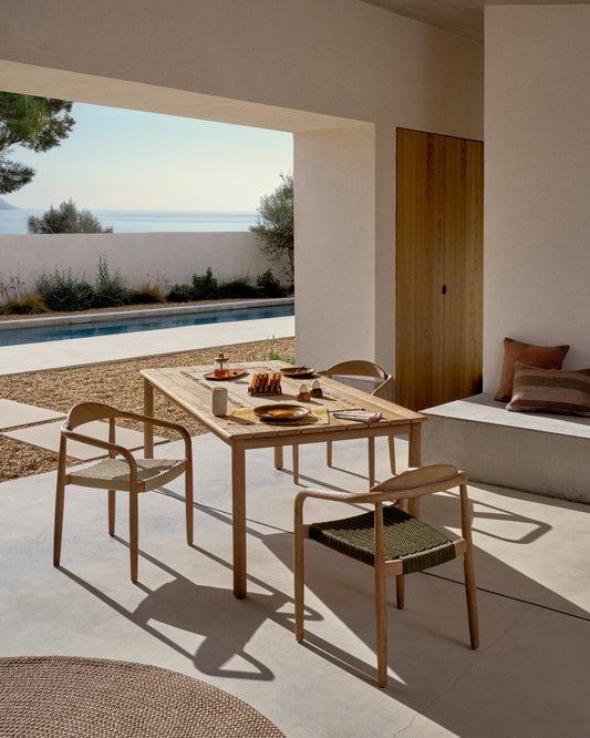 Table Sori en bois d’acacia 200 x 100 cm FSC 100 %