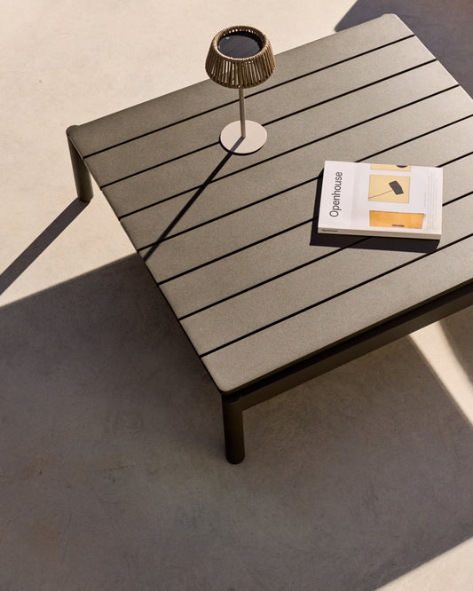 Table basse Sorells en aluminium vert 89 x 91 cm