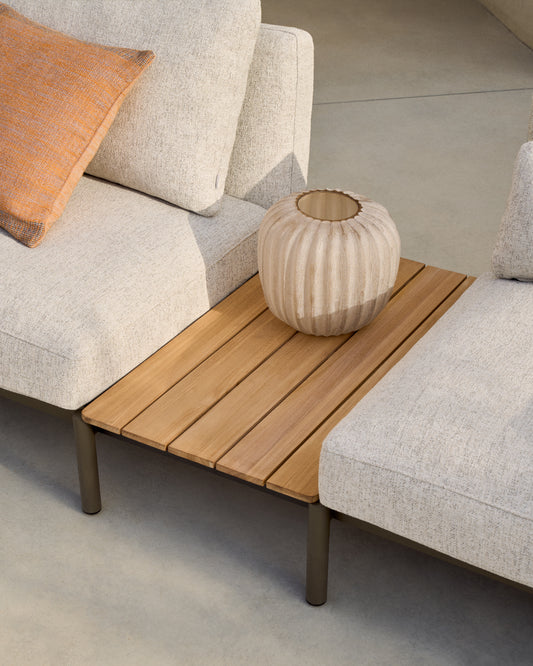 Vase Lumia en verre beige 27 cm