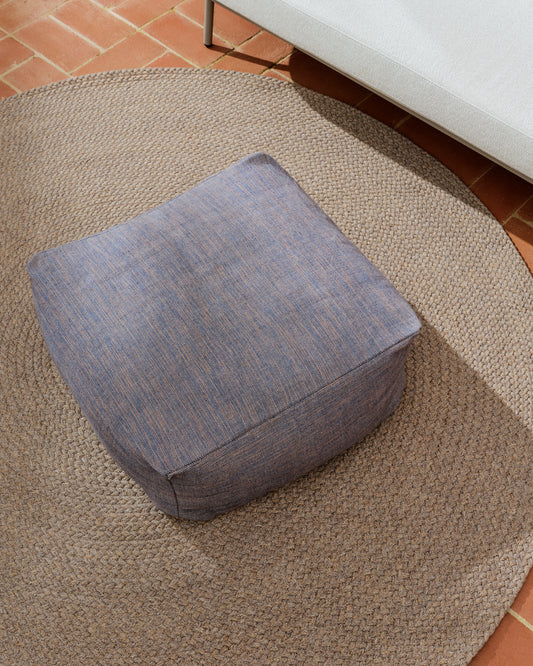 Pouf Vedell 100% PET bleu foncé 60 x 60 x 30 cm