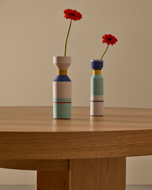Set de 2 vases Elumi en céramique multicolore 24 cm