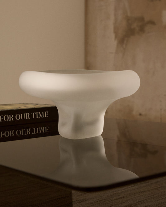 Centre de table Ondaro en verre dépoli 15 cm