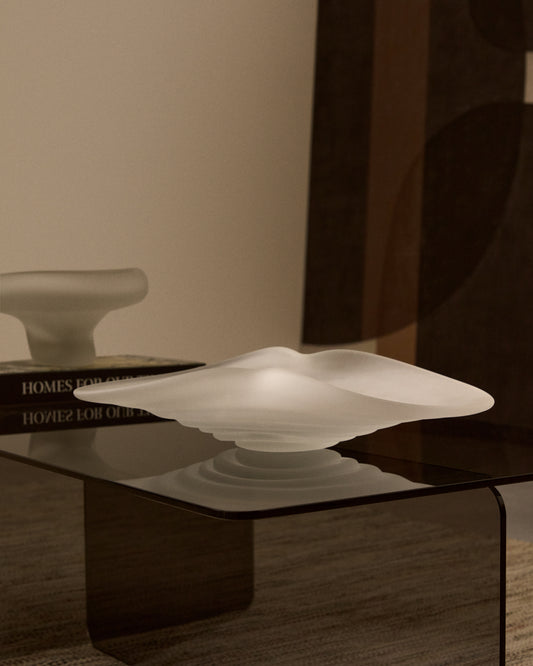 Centre de table Ondaro en verre dépoli 11 cm