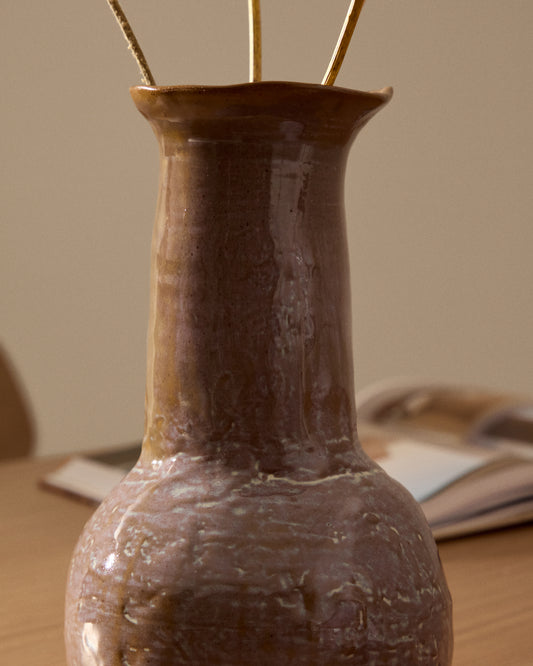 Vase Olaris en céramique multicolore 15,3 cm