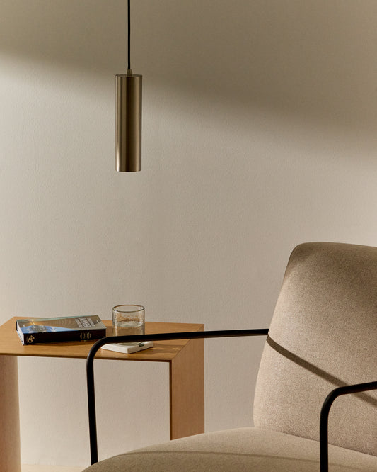 Suspension Andia en aluminium avec finition peinte argent brossé