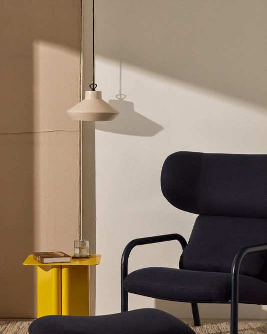 Suspension Portol en céramique beige