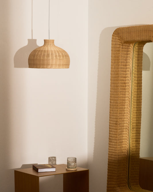 Abat-jour pour lampe Ennia en rotin avec finition claire Ø 38 cm