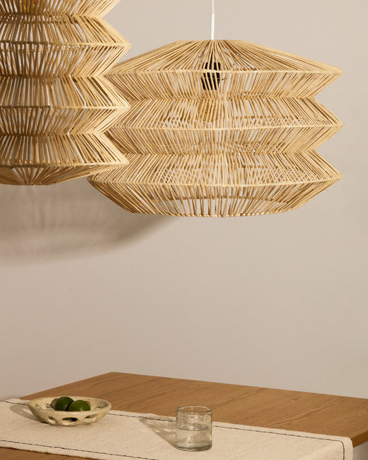 Abat-jour pour suspension Dakit en rotin avec finition claire 60 x 39 cm