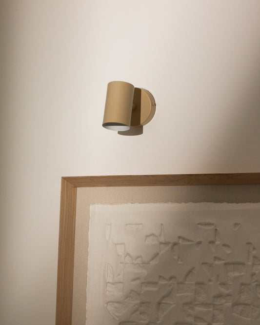 Applique murale Manie en métal avec finition texturée beige