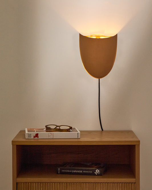 Applique murale Nibla en métal effet terre cuite