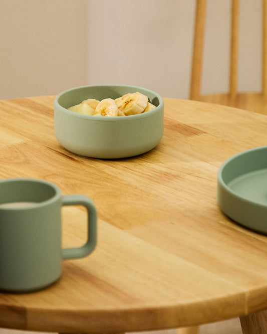 Ensemble Lili assiette et bol en silicone turquoise