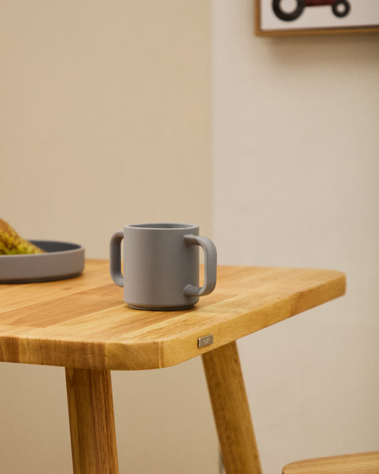 Ensemble Lili de 2 tasses en silicone orange et bleu