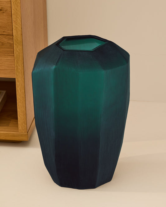 Vase en verre Geonix de couleur verte 45,5 cm