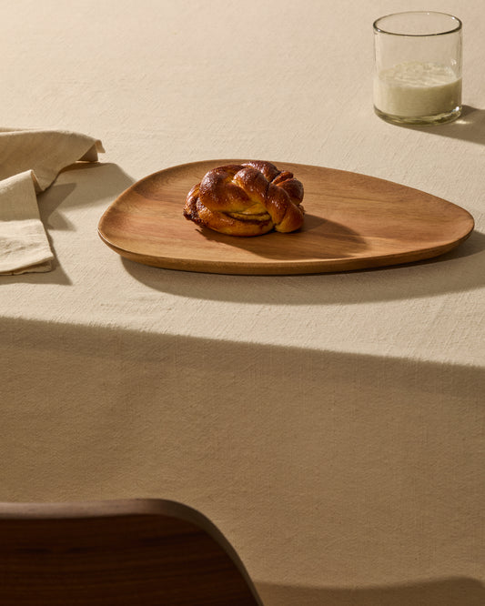 Set de 2 plateaux de service Nukha en bois d'acacia FSC 100 %