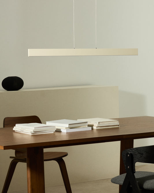 Plafonnier Boadella en aluminium finition peinte beige