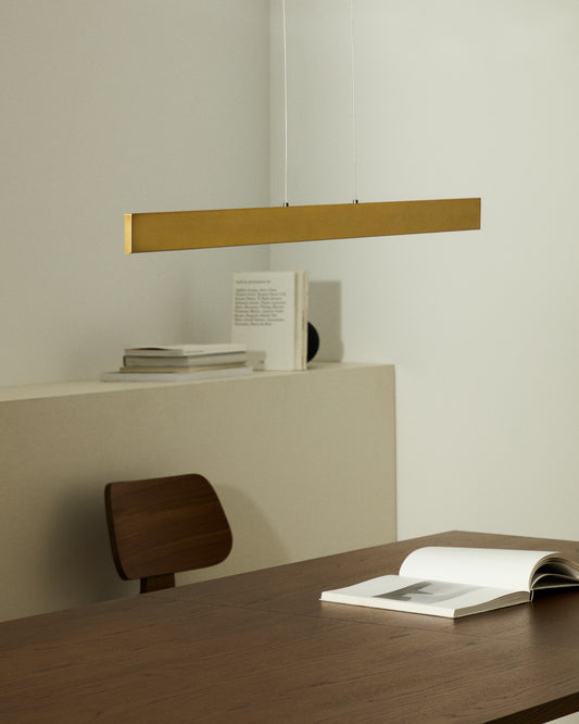 Plafonnier Boadella en aluminium finition peinte dorée