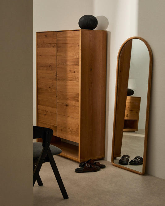 Miroir Milsa en bois de teck 55 x 155 cm FSC 100%