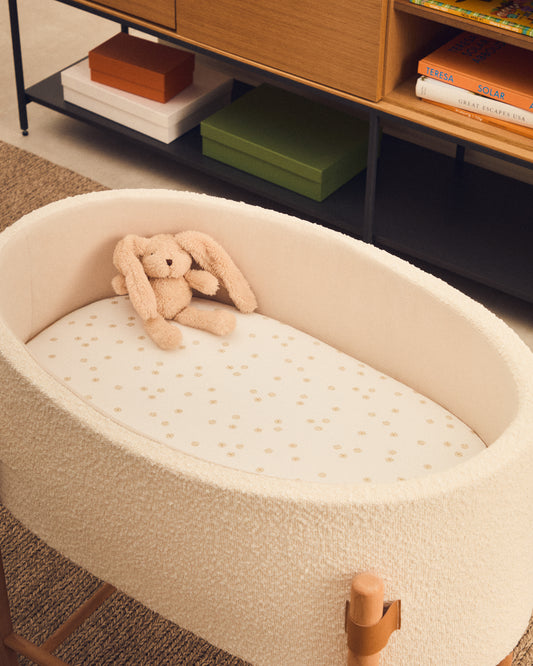 Drap housse pour berceau Olna 100 % coton motifs soleils 40 x 75 cm