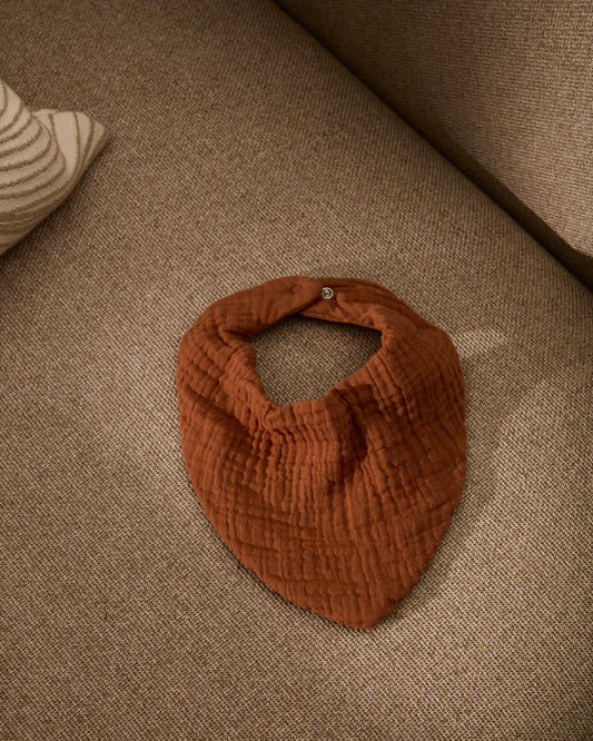 Ensemble Olna de 2 bandanas 100 % coton terracotta et motifs soleils