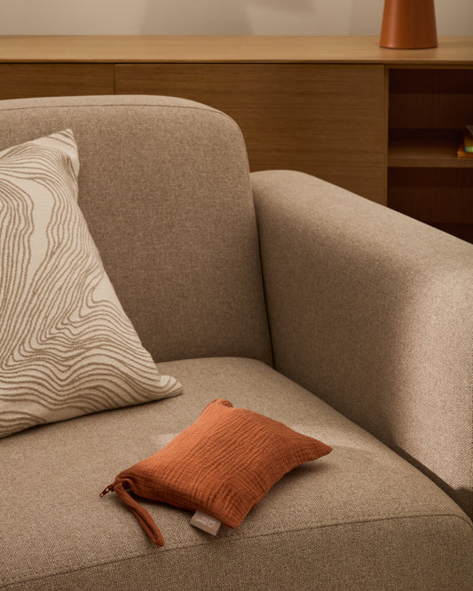 Trousse de toilette Olna 100 % coton terracotta